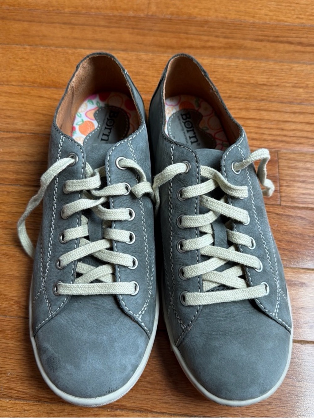 Born Women's Gray Suede Low-Top Sneakers